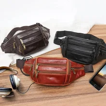 Мужская модная многофункциональная поясная сумка, одноцветная, с несколькими карманами, на молнии, искусственная кожа, на плечо, поясная сумка, сумка для мобильного телефона
