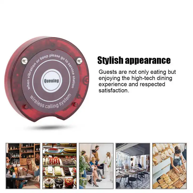 For SU-668 Pager 10 Pcs Long Distance Wireless Guest Paging Queuing System Receiver For Bar Church Nursery Rstaurant Cafe