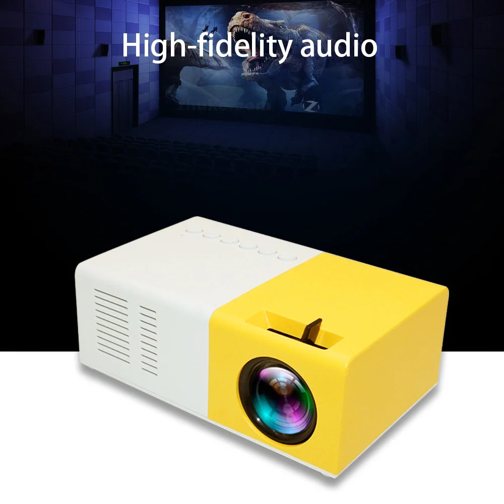 

ViviBright Mini Projector J9 HD Home Projector Theater Support 1080P AV USB Micro SD Card USB Portable Pocket Beamer VS YG-300