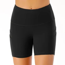 Mulher de cintura alta push up três pontos calças curtas para correr yoga boxe treinamento aeróbico strengh ciclismo wear