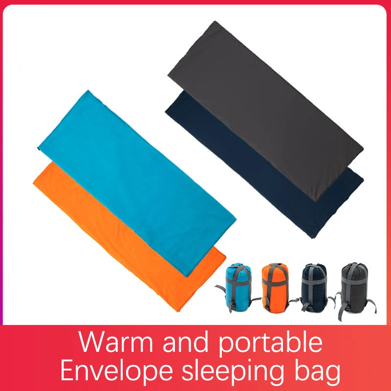 

2020 New 0.75kg Ultralight Warm Spring And Autumn Adult Outdoor Camping Envelope Single Sleeping Bag Office Lunch Break Supplies