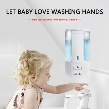 

450ml Automatic Sensor Soap Dispenser Touchless Infrared Smart Hand Washer Smart Sensor Shampoo Detergent Dispenser