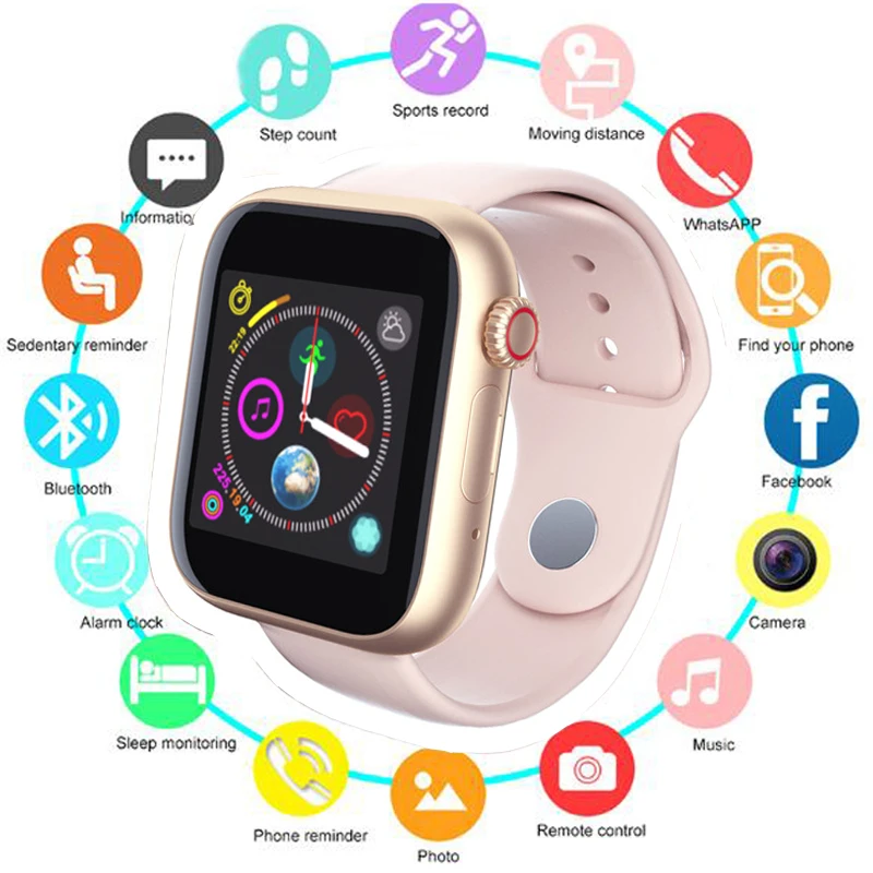 

Z6 Bluetooth Call Smart Watch with Camera Supports iOS Android Phone Touch Screen Support SIM TF Card Sports Clock Kids Watch