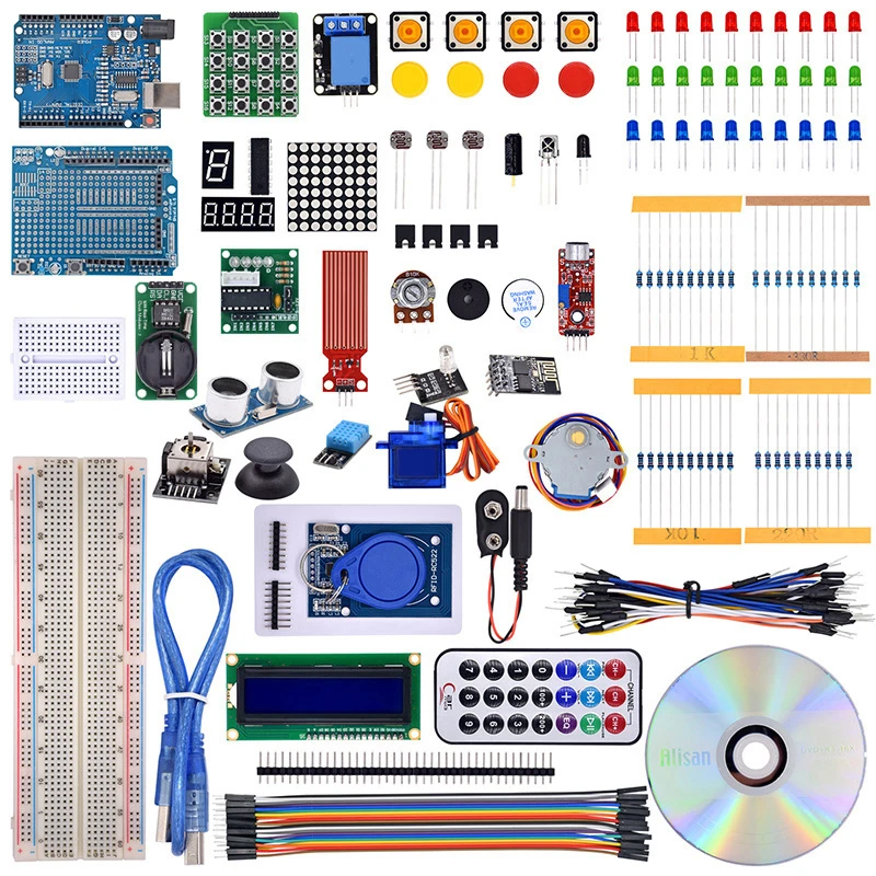 Самый полный Rfid стартовый набор для Arduino R3 обновленная версия Обучающий набор с учебником и подарком ESP8266 Wifi модуль