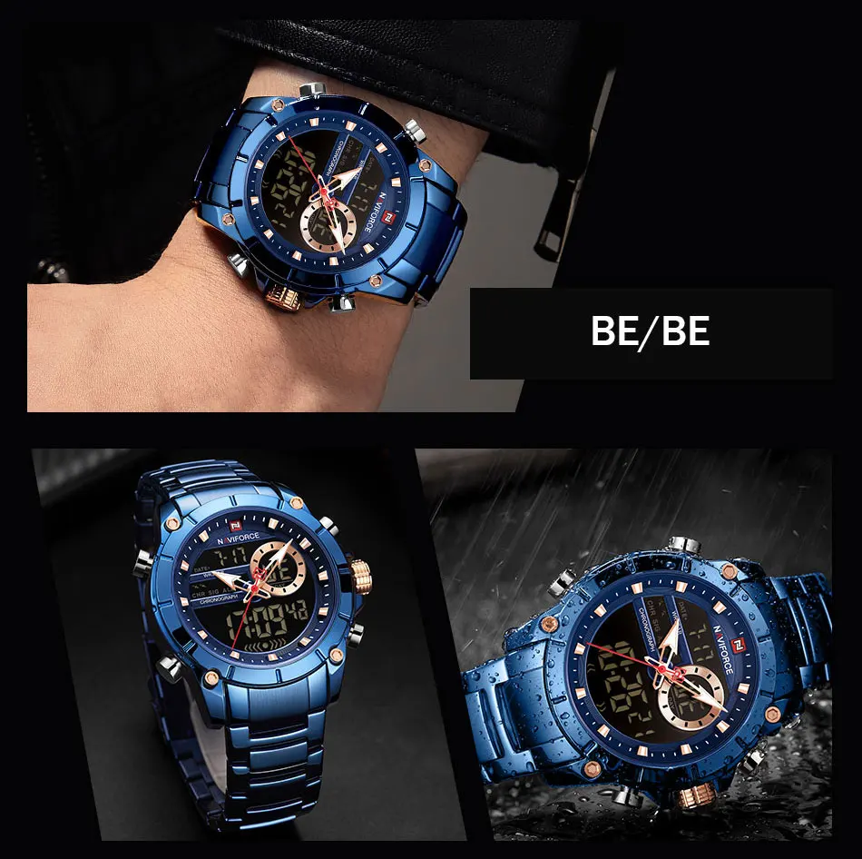 Мужские наручные часы naviforce лучший бренд класса люкс Модные Военные мужские кварцевые часы водонепроницаемые спортивные мужские наручные часы Relogio Masculino