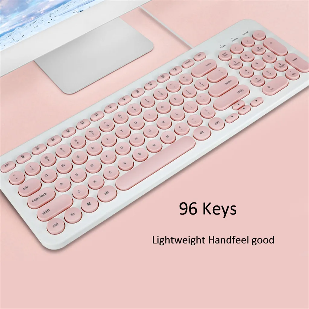 Домашняя офисная игровая проводная USB клавиатура ультра Тихая Ретро круглая