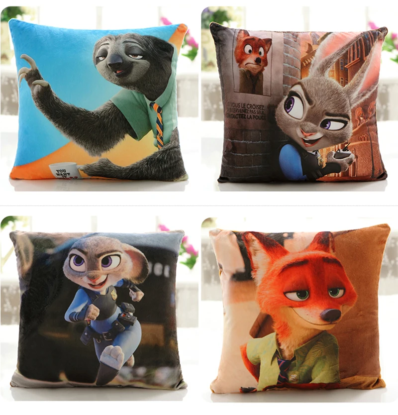 Coussin 40x40 см подушка 4 стиля Crazy Animal City сиденье/задняя подушка кристалл мягкий бархат мультфильм PP Хлопок диван украшение