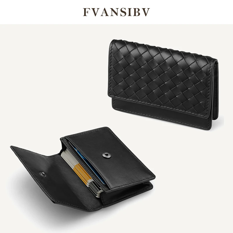 Men's Leather Name Card Holder 100% Cowhide Women's Certificate Credit Card Holder Simple Business Luxury Brand Design 2021 New