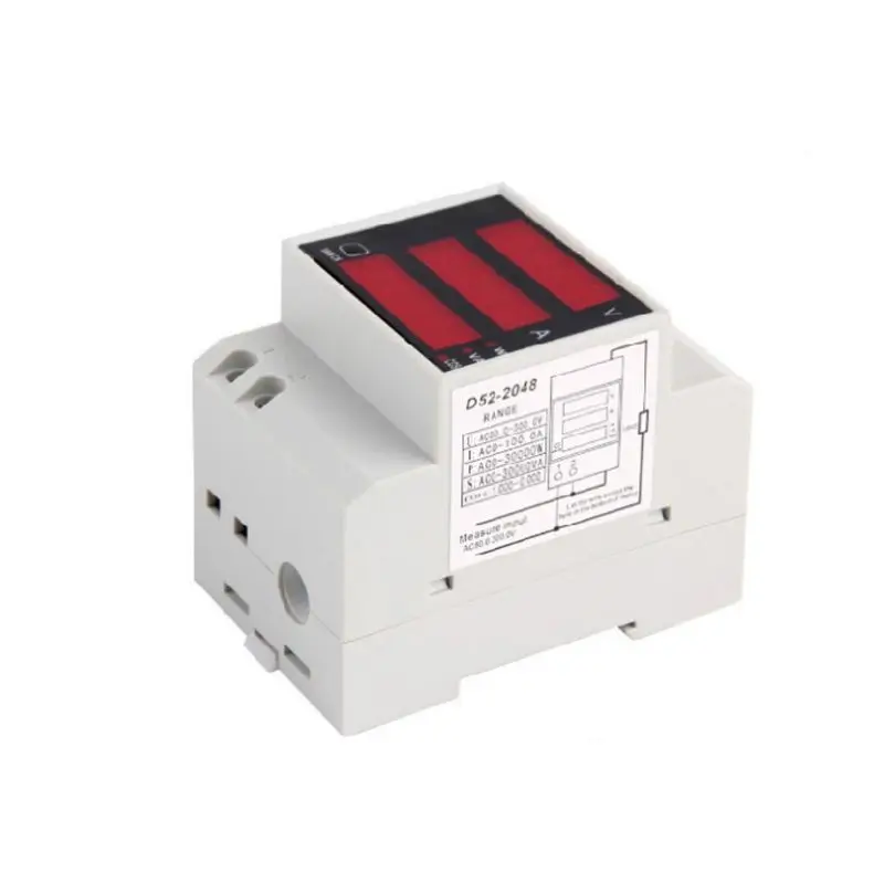 

Din Rail Multi Function Digital Meter Ammeter Voltmeter LED Display Amp Voltage Current Power Monitor AC 80-300V 200-450V 2 Type