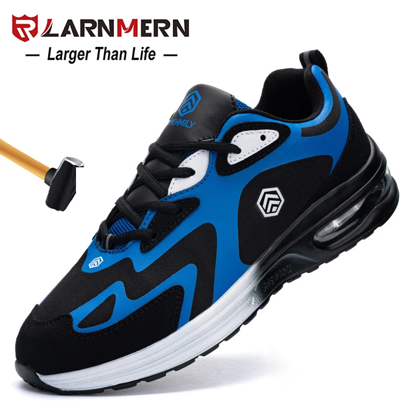 LARNMERN/Мужская Рабочая обувь со стальным носком Безопасная Водонепроницаемые