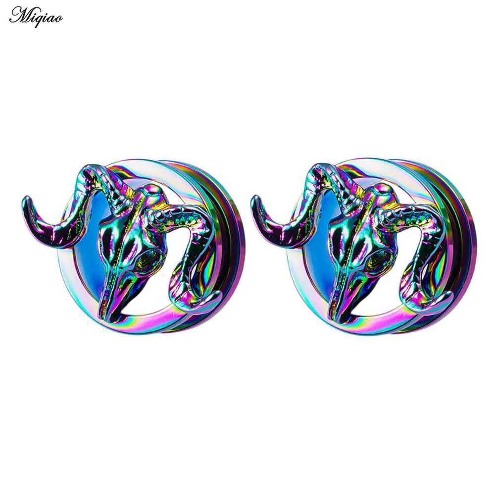 

Miqiao 2pc Stainless Steel Ear Gauges Tunnels and Plugs Steel 6-25mm Sheep Ear Plugs Stretcher Expander Jewelry