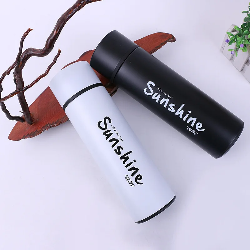 

Insulated Stainless Steel Bottle Matte with Numbers Business Men And Women shi bao Warm Water Cup-Style Business Gift Cup