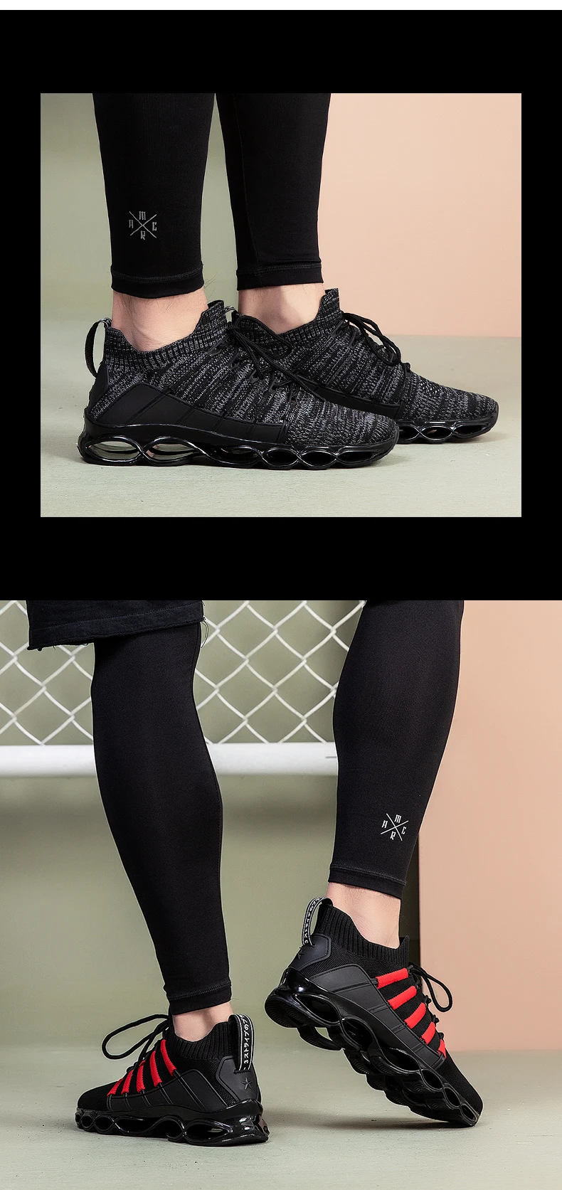 Новинка, спортивная обувь для мужчин с лезвием, противоскользящая амортизирующая подошва, мужские спортивные тренировочные кроссовки для бега, Дышащие Беговые кроссовки, Zapatills