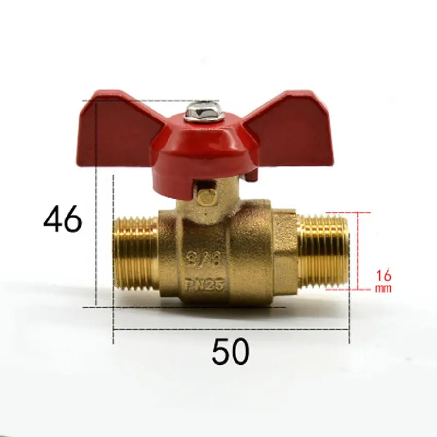 DN10 G 3/8 &quotBSP Male латунный шаровой клапан порт для воды газа масла Размер 10 мм с