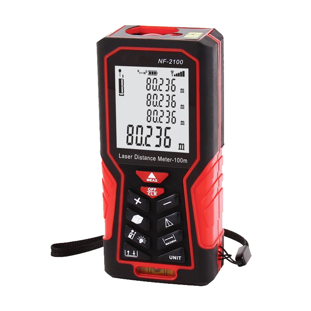 

NF-2100 Handheld Laser Rangefinder Distance Measure Diastimeter Ranging Tool Digital Measurement Meter Electronic Ruler 328ft