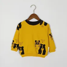 BOBOZONE свитер с пандой желтый Реверсивный свитер с надписью Красный для детей мальчиков и девочек