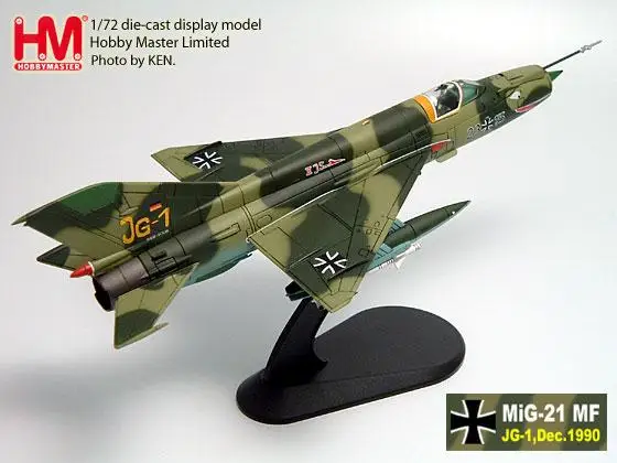 Хобби мастер MiG-21MF Luftwaffe JG 1 Германия 1990 1/72 литье под давлением модель самолета Ограниченная серия