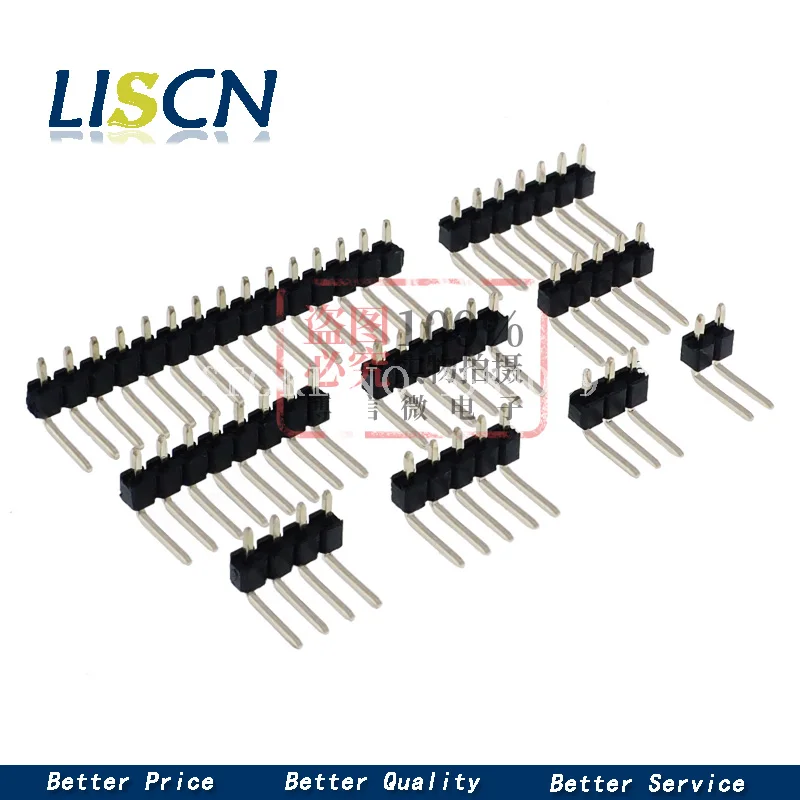 10PCS 2.54mm Single Row Right Angle PCB Board Copper Pin Header Connector Male Pinheader 1*3/4/10/12/15/40Pin for Arduino | Обустройство