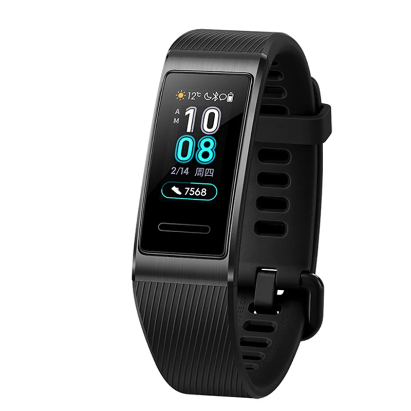 huawei Band 3 Pro gps смарт-браслет металлический Amoled 0,95 'полный цвет сенсорный экран для сердечного ритма сенсор плавание ход сна Браслет