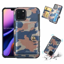 Personalized outdoor camouflage for iPhone 11 Pro Max mobile phone case wallet style 6s 7 8 plus xs xr protective cover