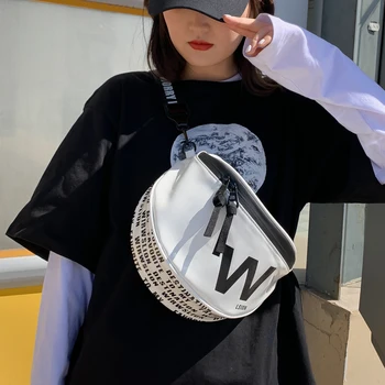 

Casual Simply Messenger Bag Designer Women Handbags Purse Pu Leather Shoulder Crossbody Bags Female Wide Strap Chest Bag 2020