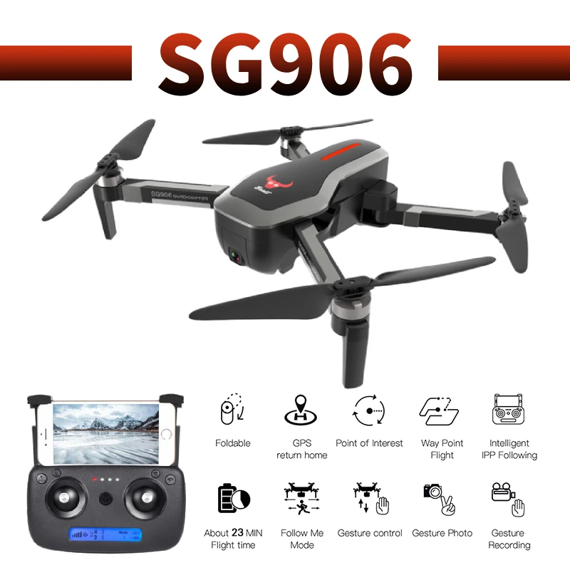 

SG906 profissional optical flow camera drone 4K HD GPS WiFi FPV Brushless motor propeller Long Battery air RC dron Quadcopter