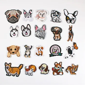

Dog Head Puppy Pug Keji Husky Embroidered Cloth Stickers Clothing Accessories Badge Patch