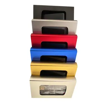

Aluminum bank card package credit card wallet rfid card card wallet box document business package set metal holder shield c X2O9