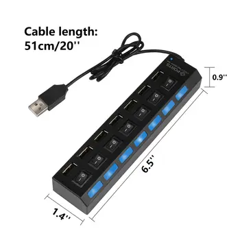 

7 Ports USB HUB high speed usb 2. 0 high speed hub for Laptop PC Computer Accessories hub