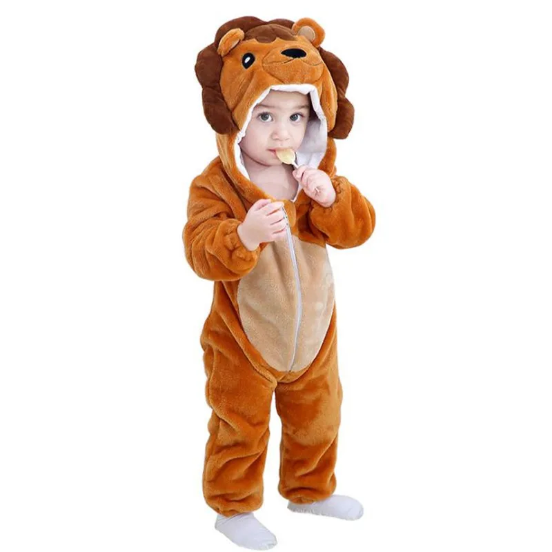 Animal Winter Infant Clothes Hooded Warm Jumpsuit Cotton Warm Winter Baby Romper Newborn Baby Clothes for Boys and Girls - Цвет: Color 1