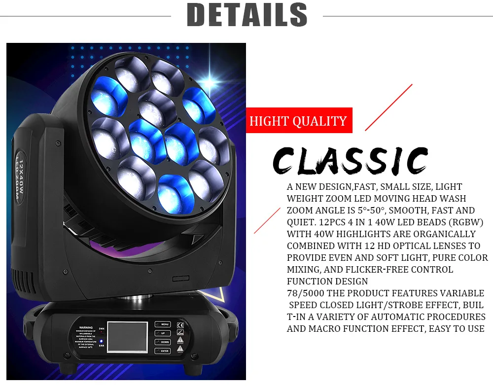 Dj фонарь светодиодный для вечеринки lyre moving head bee-eye 12x40 Вт RGBW 4в1 красящий стробоскопический светильник s wash луч эффект для дискотеки ночного клуба свадьбы