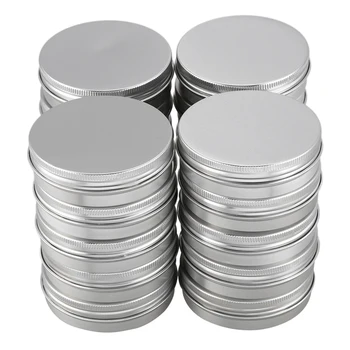 

20 x Vacuum cosmetic container Container Jar of aluminum lip cream 100 ml screw cap