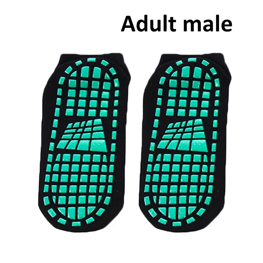 Детские Полиэстеровые хлопковые противоскользящие носки для батута для взрослых удобная одежда нескользящие спортивные носки синий зеленый