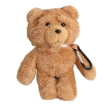 

Cartoon Soft Teddy Bear Silicone AirPods Case Protective Cover With Safety Buckle