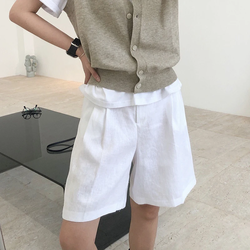 TWOTWINSTYLE Casual Minimalist Wide Leg Pants For Women High Waist Large Size Loose Pants Female 2020 Summer Fashion New Tide