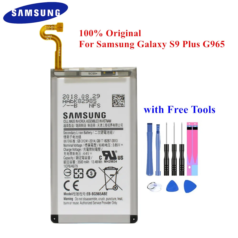 Оригинальная Аккумуляторная батарея Samsung телефон Galaxy S9 Plus G965F/DS G965U G965W G9650 + 3500 мАч