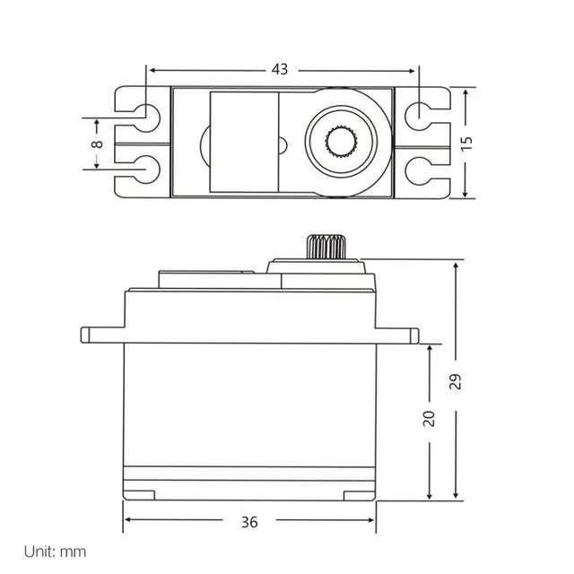 OCDAY 25g Plastic Gear Servo 4.8-6V for 1/12 Wltoys 12428 12423 RC Car Model Steering Part Accessories 5