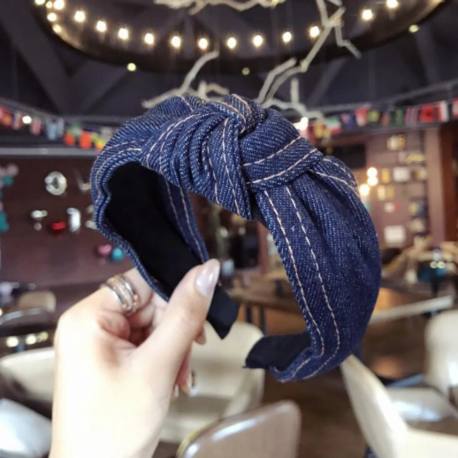 dark blue hairband