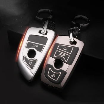 

High Quality Luminous Leather Car Smart Remote Key Cover For BMW X1 X3 X4 X5 X6 E90 E60 E36 E93 F15 F16 F48 G30 F11 F30 Keychain