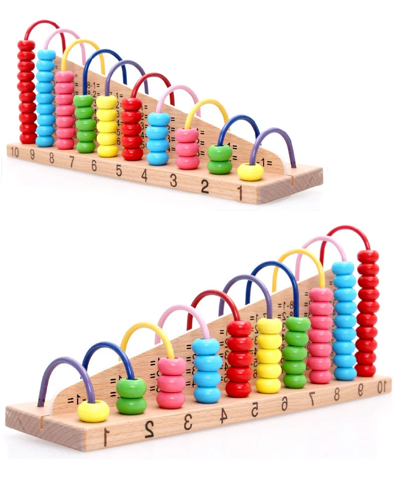 Деревянные Abacus костяшки математические игрушки облака вычисления бусина блоки Дети Обучение по методу Монтессори Развивающие игрушки для детей GYH