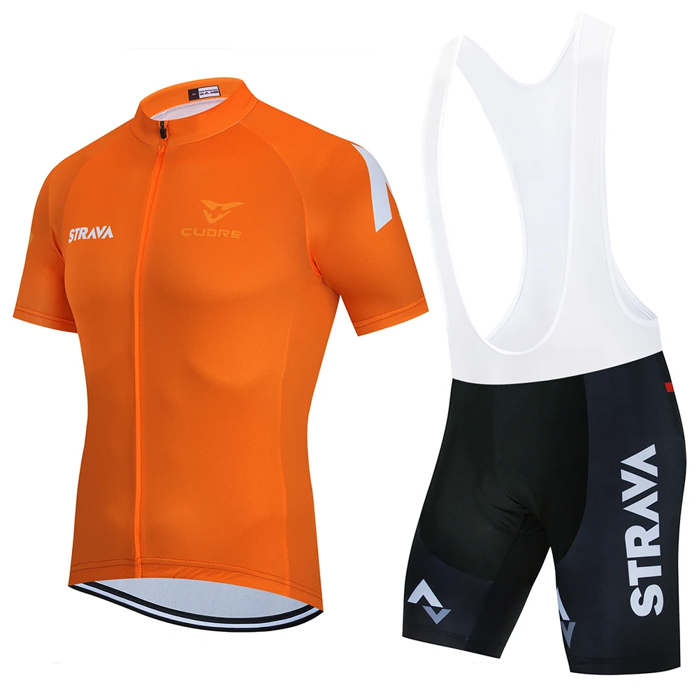 Новинка 2019 летний комплект трикотажных изделий STRAVA для велоспорта дышащая