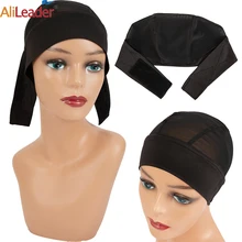 

Wig Caps For Making Wigs Headband Wig Cap Satin Silk Black Cap For Edges Wig Hair Net Weaving Hair Headwrap Human Hair Wig Tools