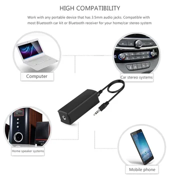 

3.5mm Jack Audio Cable Ground Loop Noise Isolator For Car Audio System Home Stereo Eliminate Buzzing Noise Cancelling