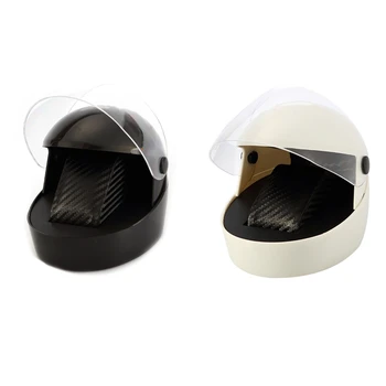 

Motorcycle Helmet Shape Pu Leather Cuff Plastic Single Watch Storage Box