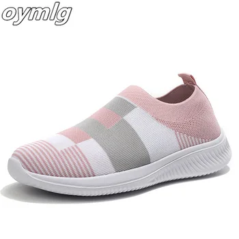 

2020 New Fashion Sneakers Women Shoes Breathable Mesh Slip-on Flat Shoes Women Plus Size Loafers Shoes zapatillas mujer