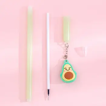 

4pcs Creative Avocado Pendant Funny Expression Gel Pen Ink Pens Stationery Gift K1AB