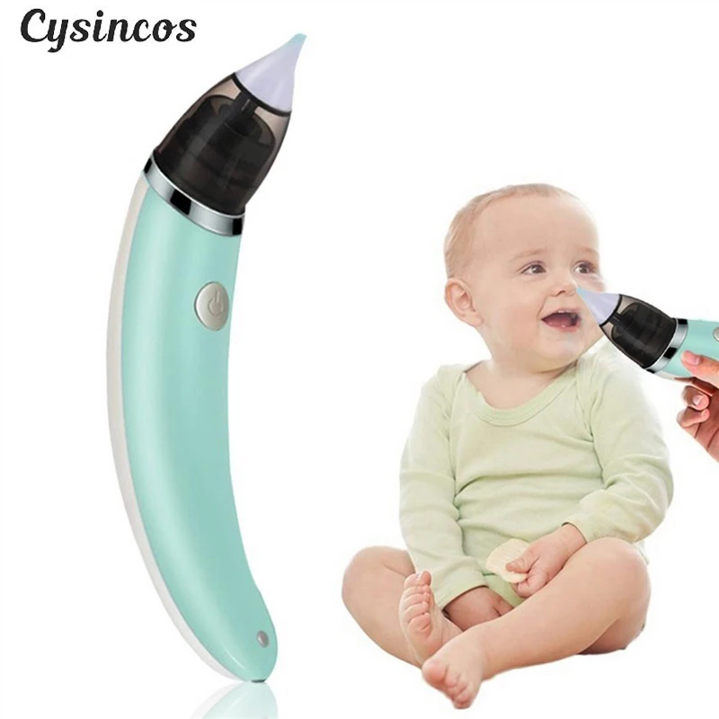 

CYSINCOS Baby Nasal Aspirator Electric Safe Hygienic Nose Cleaner Baby Care Nose Tip Oral Snot Sucker For Newborn Infant Toddler