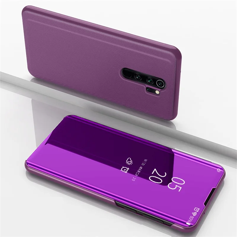 Для Xiaomi Redmi Note 8 Pro Чехол-книжка с подставкой противоударный зеркальный умный кожаный чехол для телефона для Redmi Note 8 8T чехол Coque