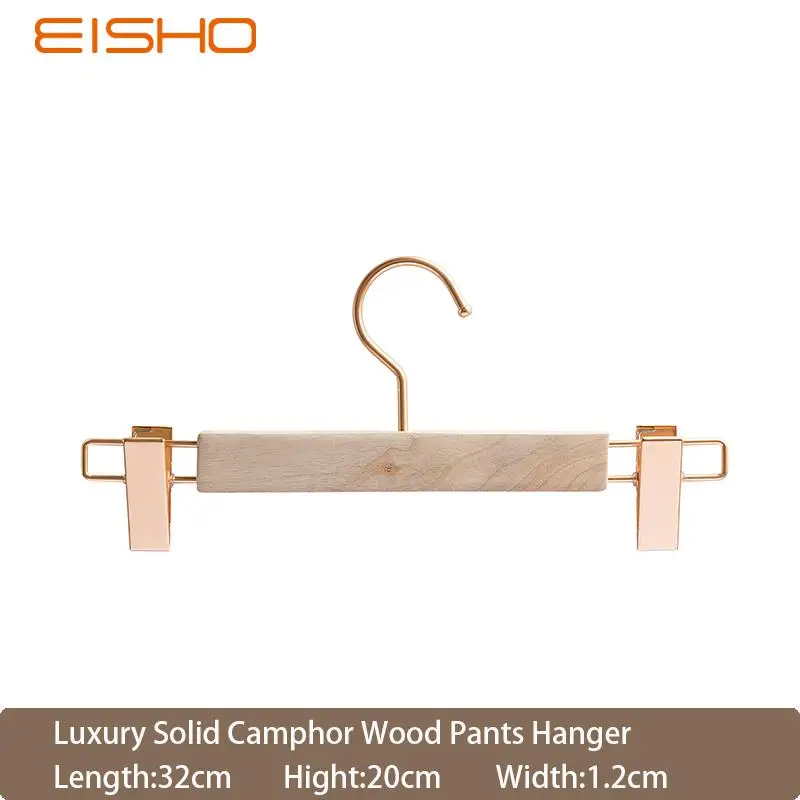 

Eisho Luxury Solid Camphor Wood Pants Hanger High Quality Natual Wood Fragrance No Paint Adult Size Width 1.2cm For Home