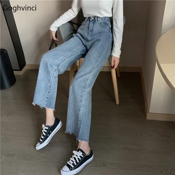 

Jeans Women All-match Korean Style Trendy Soft Ladies Simple Loose 2020 Chic Womens Long Trousers Harajuku Lovely Studnets Girls